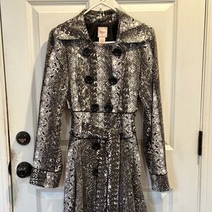 Candies 'Snake Skin' Dress Trench with Side pockets (Size L)
